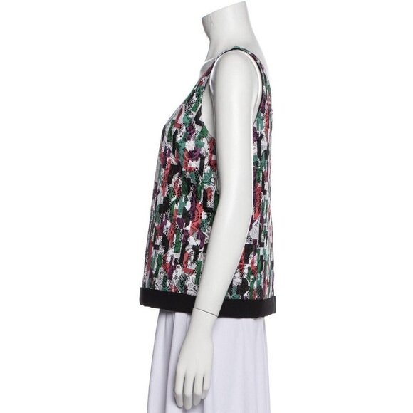 BALENCIAGA NICOLAS GHESQUIERE Blouse Top Sleeveless Size 40 US Medium Printed - Picture 3 of 10